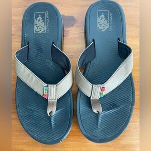 Vans Nexpa Flip Flops in Black/Tan/Rasta Men's 9